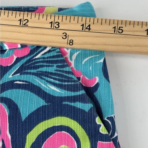 Lilly Pulitzer Shorts Floral w/pockets Side Zip Women’s Size 00 Scalloped Hem - Picture 3 of 6